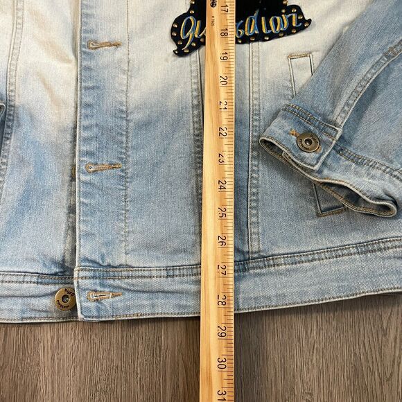 PYFD Vintage Denim Jacket Mens 2XL Guardian Angel King Streetwear Rock Hip Hop - Picture 11 of 16